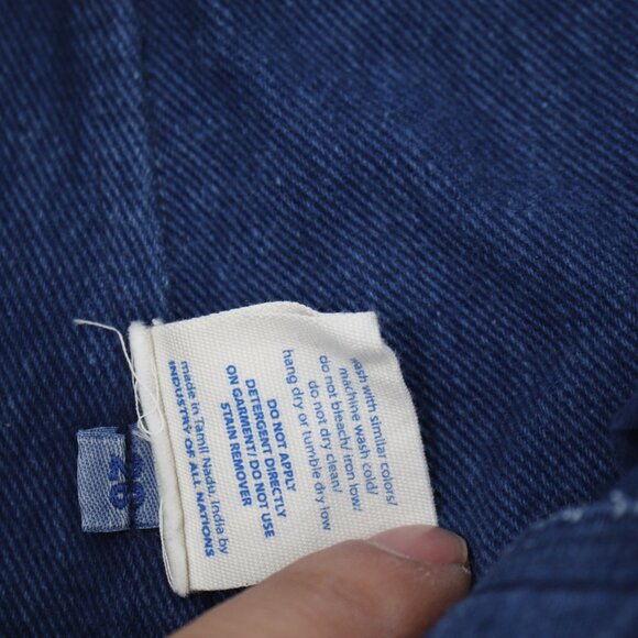 Industry Of All Nations pants mens 26 28x28 natural indigo 12 dips button fly - Picture 11 of 12